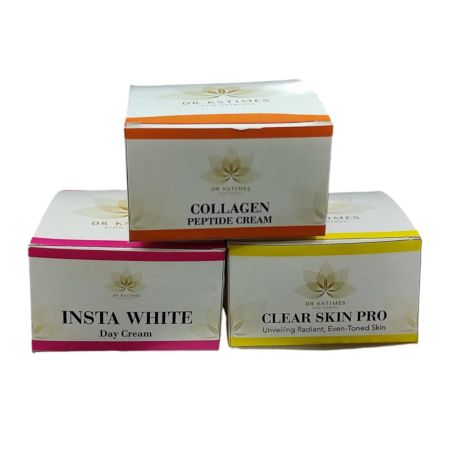 Collagen skin whitening cream, Pigmentation Kit, Instawhite Day Cream, Collagen Cream, and Clearskin Pro Night Cream